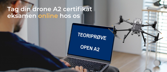 Tag din drone A2 certifikat eksamen online hos